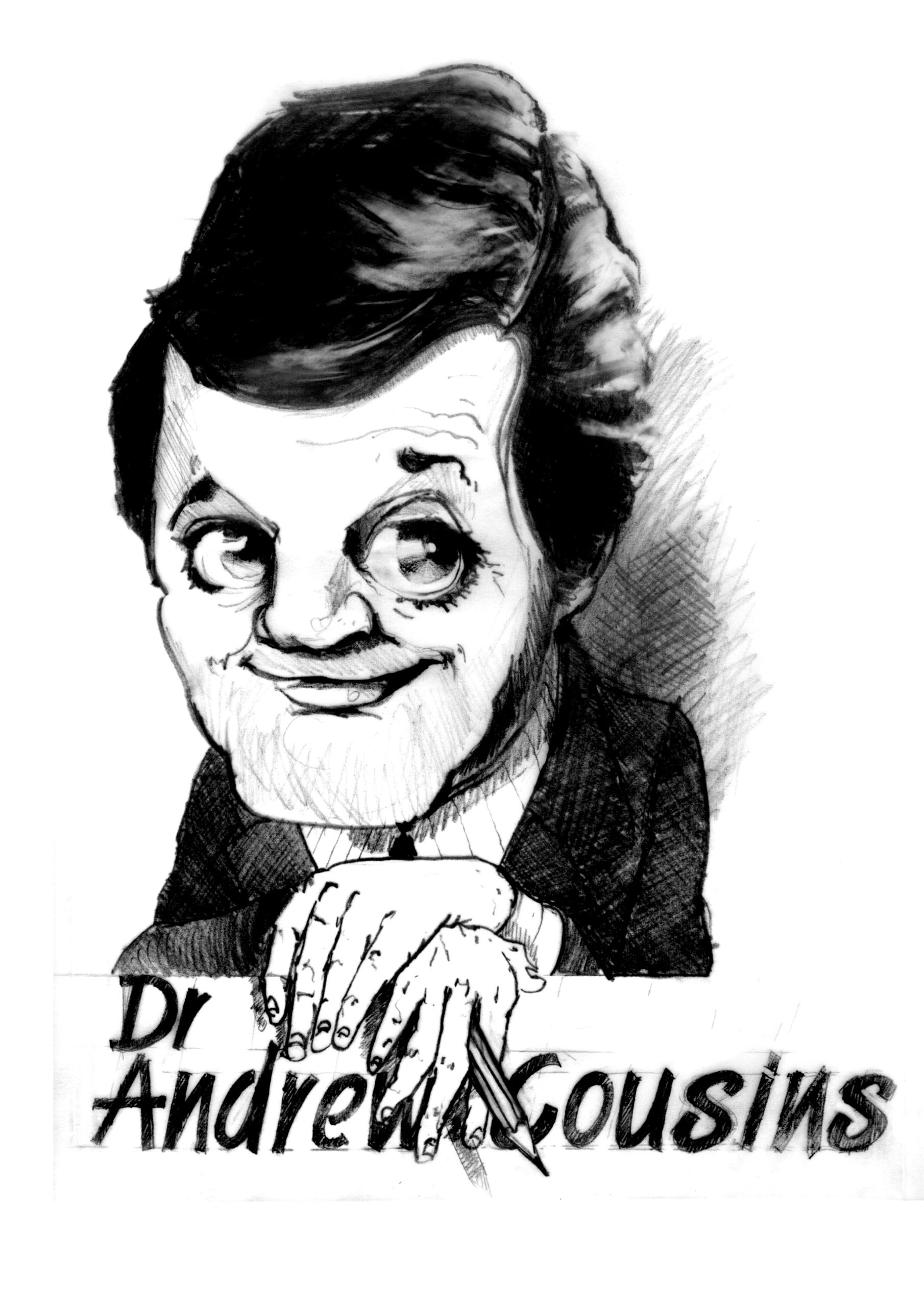 Sketch of Dr Andrew Cousins